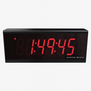 Aluminium Case PoE Digital Clocks 2.5" Red 6 Digit
